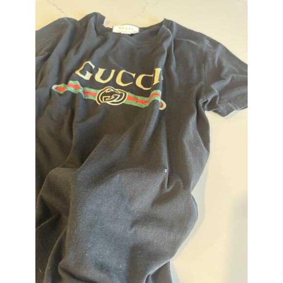 Gucci Shirt Women’s Black Size M, SMALL DEFECT: READ description, SEE PHOTOS - Picture 10 of 13
